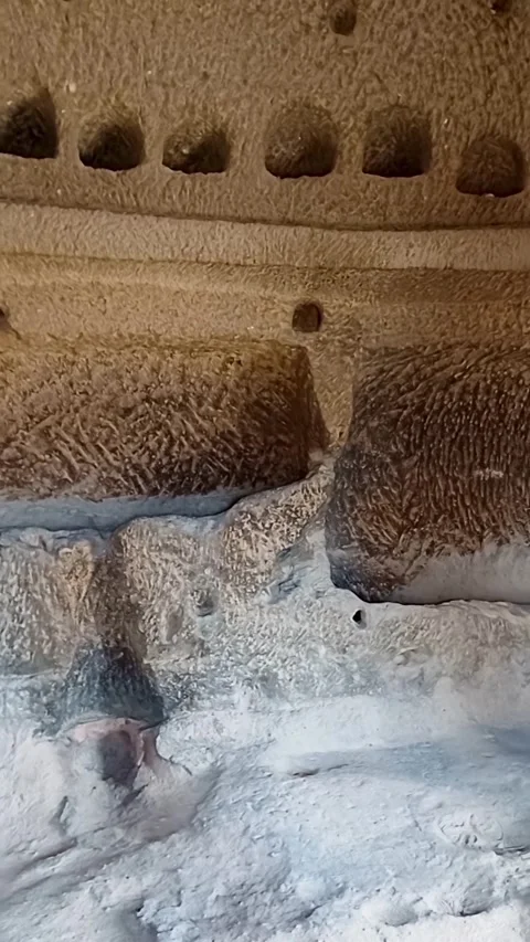 Typical Cappadocia landscape seen during day time in Cappadocia. Stock Footage 247081399