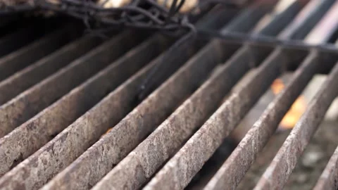 Typical Catalan Receipt Calots Onions burning on a self-made barbeque Stock Footage 139211839