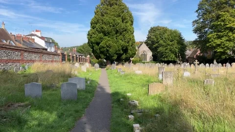 Typical cemetery in England Stock Footage 252016277