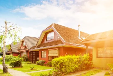 Typical chilean houses Foto stock