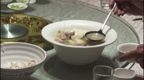 Typical Chinese lunch Stock Footage 45671272