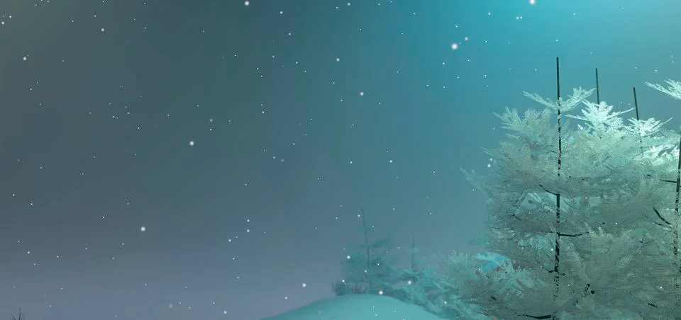 Typical christmas landscape Stock Illustration
