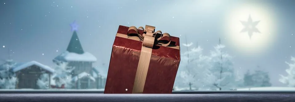 Typical christmas landscape Stock Illustration