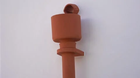 Typical clay drainage down pipe of the Mediterranean. Stock Footage 222130484