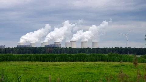 Typical coal power plant Stock Footage 82416719