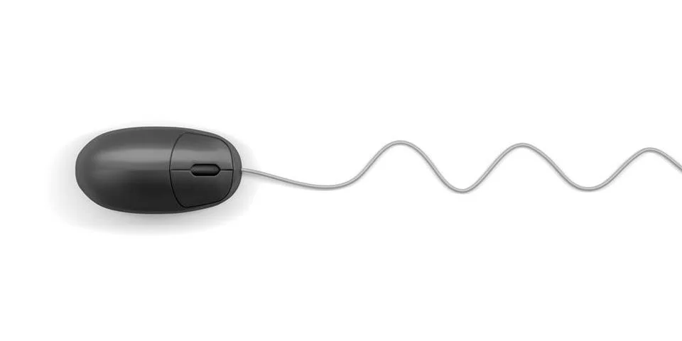 Typical computer mouse a typical computer mouse on white background 3d ill... Stock Photos