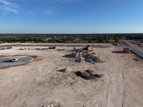 Typical Construction Site - Georgetown, TX Fotos de archivo