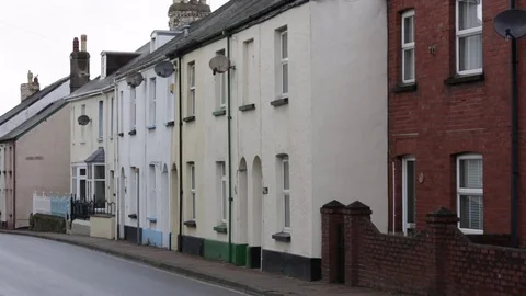 Typical cottages in England Stock Footage 80826561