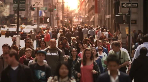 Typical Crowded Urban Scene. Manhattan. 스톡 동영상 44331130