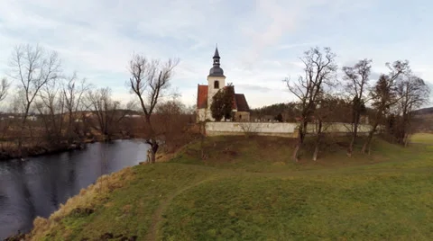 Typical czech church Stock Footage 35342953