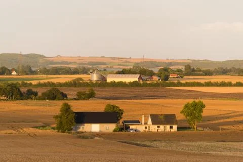 Typical danish landscape Stock Photos