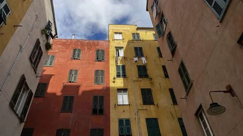 Typical development of Genoa Stock Photos