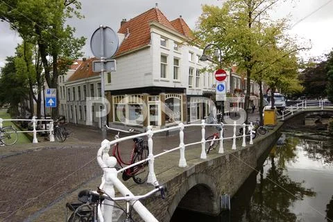 Typical Dutch canal Stock Photos