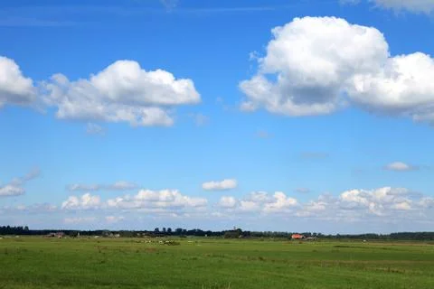 Typical dutch landscape Stock Photos
