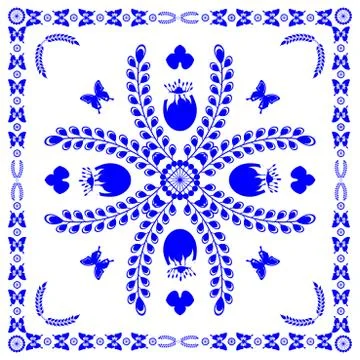 Typical Dutch tile vector Stock Illustration