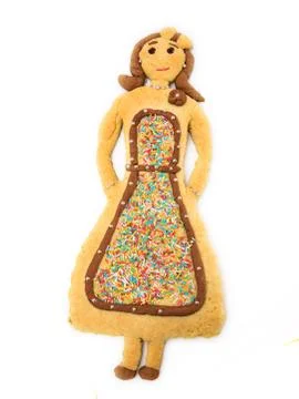 Typical Easter cake in the shape of woman Stock Photos