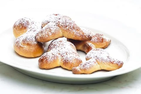 Typical Easter pastry called jidasky in Czech Stock Photos