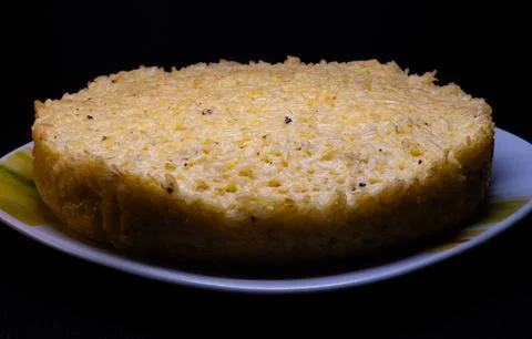 Typical Easter sweets in Campania: rustic rice pastiera without shortcrust .. Fotos de archivo