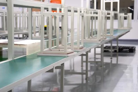 Typical electronics manufacturing production assembly line Stock Photos