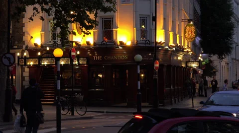 Typical English pub in London Stock Footage
