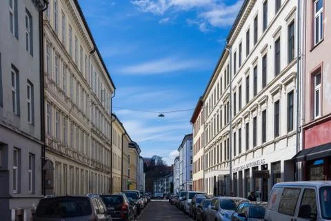 Typical example of Scandinavian architecture in the Grnerlkka area in Oslo Stock Photos
