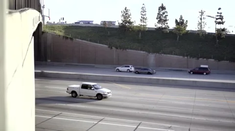 Typical freeway in California Stock Footage 49367365