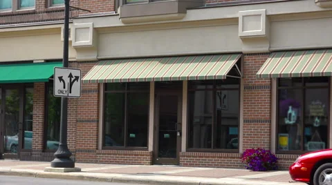 Typical Generic Storefront Establishing Shot Vídeos de archivo 53196756