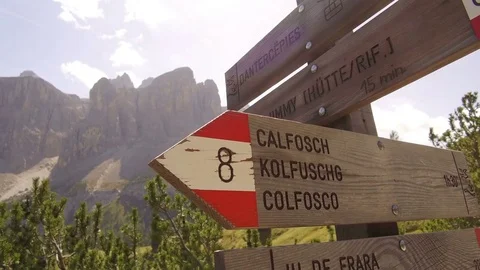 Typical geographic indication, Colfosco Alta Badia Stock Footage 79890813