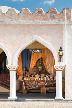 Typical geometry of the Arabic architecture. Stock Photos