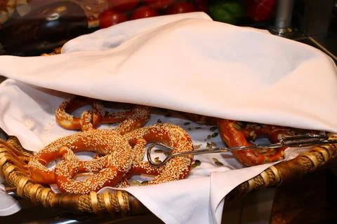 Typical German Bretzel bread Stock Photos