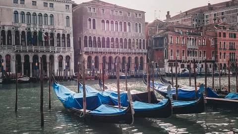 Typical gondole to Venice Stock Photos