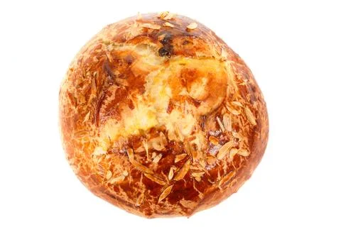 Typical homemade czech easter cake with almonds on white Stock Photos