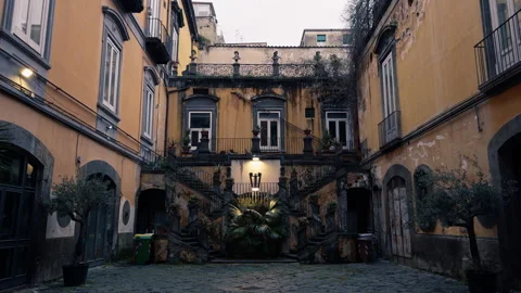 Typical house in the city of Naples Stock Footage 269000839