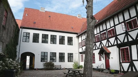 Typical house in Nakskov Stock Footage 129687506