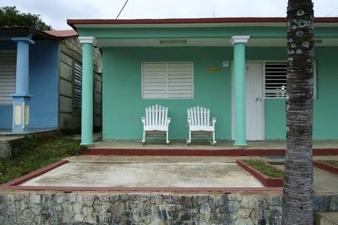 Typical house in Vinales Cuba Stock Photos