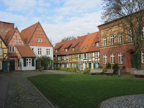 Typical house yard in Germany Stock Photos