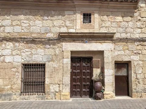 Typical houses of Campo de Criptana. Stock Photos