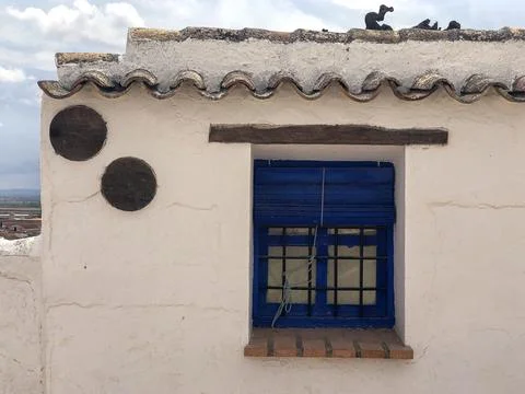 Typical houses of Campo de Criptana. Stock Photos