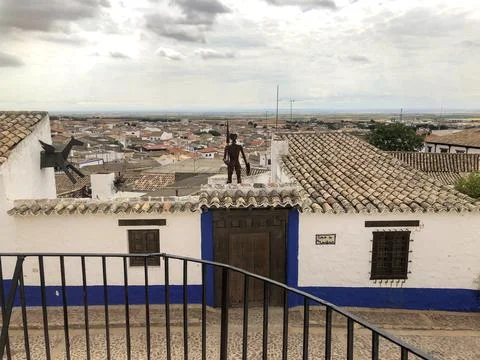 Typical houses of Campo de Criptana. Stock Photos