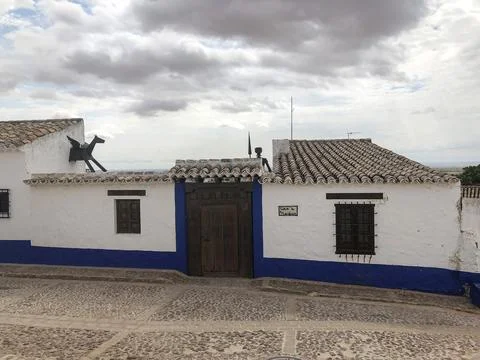 Typical houses of Campo de Criptana. Stock Photos