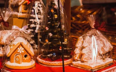 Typical Hungarian Christmas sweets in Budapest Stock Photos