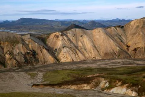 Typical icelandic landscape Stock Photos