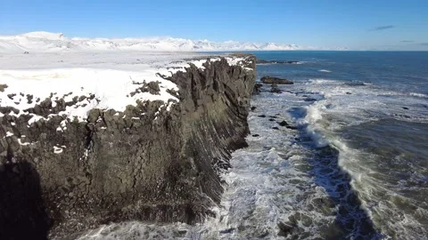 Typical Icelandic mountain landscape at Arnarstapi area, Snaefellsnes peninsula Video stock 172364859