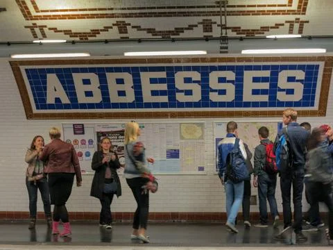  typical image of the Paris metro typical image of the Paris metro. High q... Stock Photos