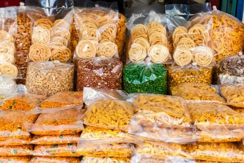 Typical Indian store Stock Photos