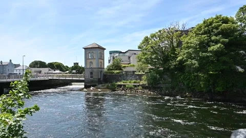 Typical Irish landscape with river Stock Footage 278887279