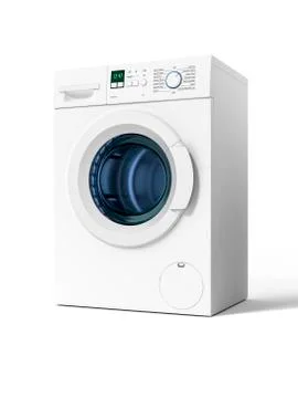 Typical isolated washing machine Stock Illustration