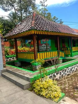 A typical Javanese halfway house Stock Photos