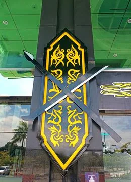 A typical Kalimantan shield. Stock Photos