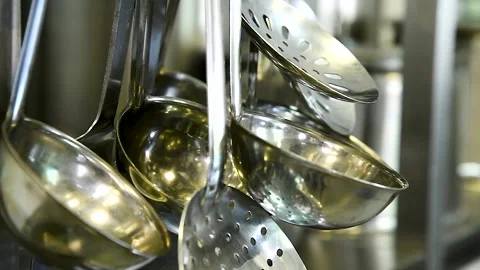 Typical kitchen of restaurant Stock Footage 254338853